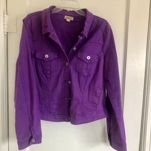 Purple denim jacket